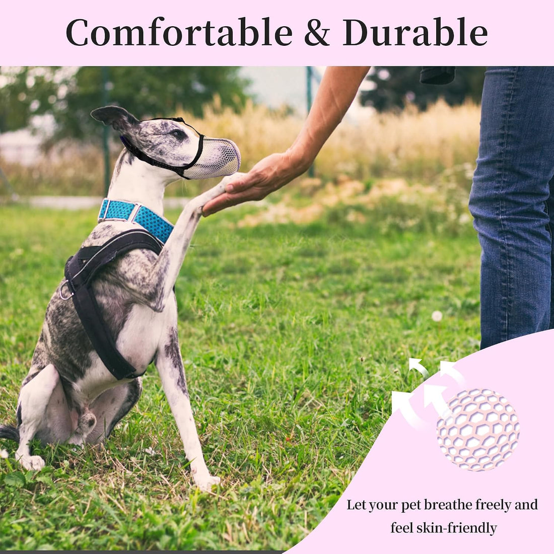 Dog Basket Muzzle to Anti Prevent Barking Biting Chewing Scavenging