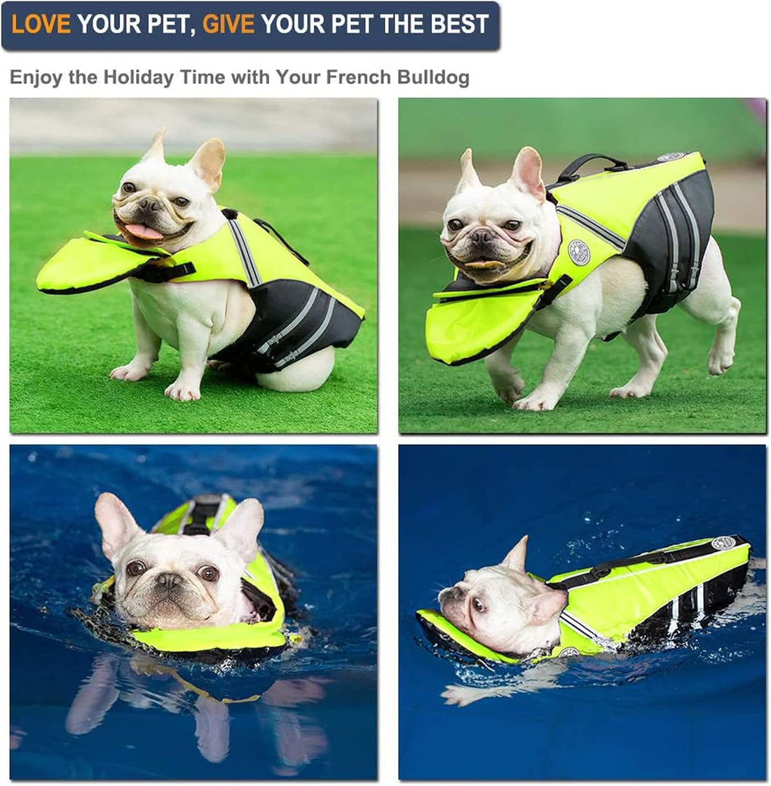 Petglad French Bulldog Life Jacket