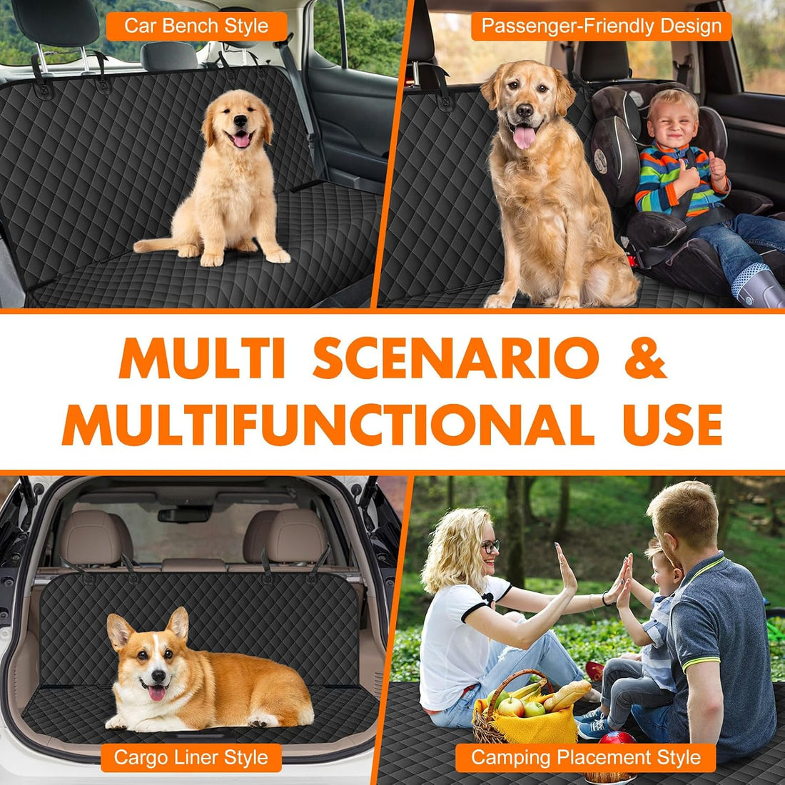 NECKORY Backseat Cover for Dogs