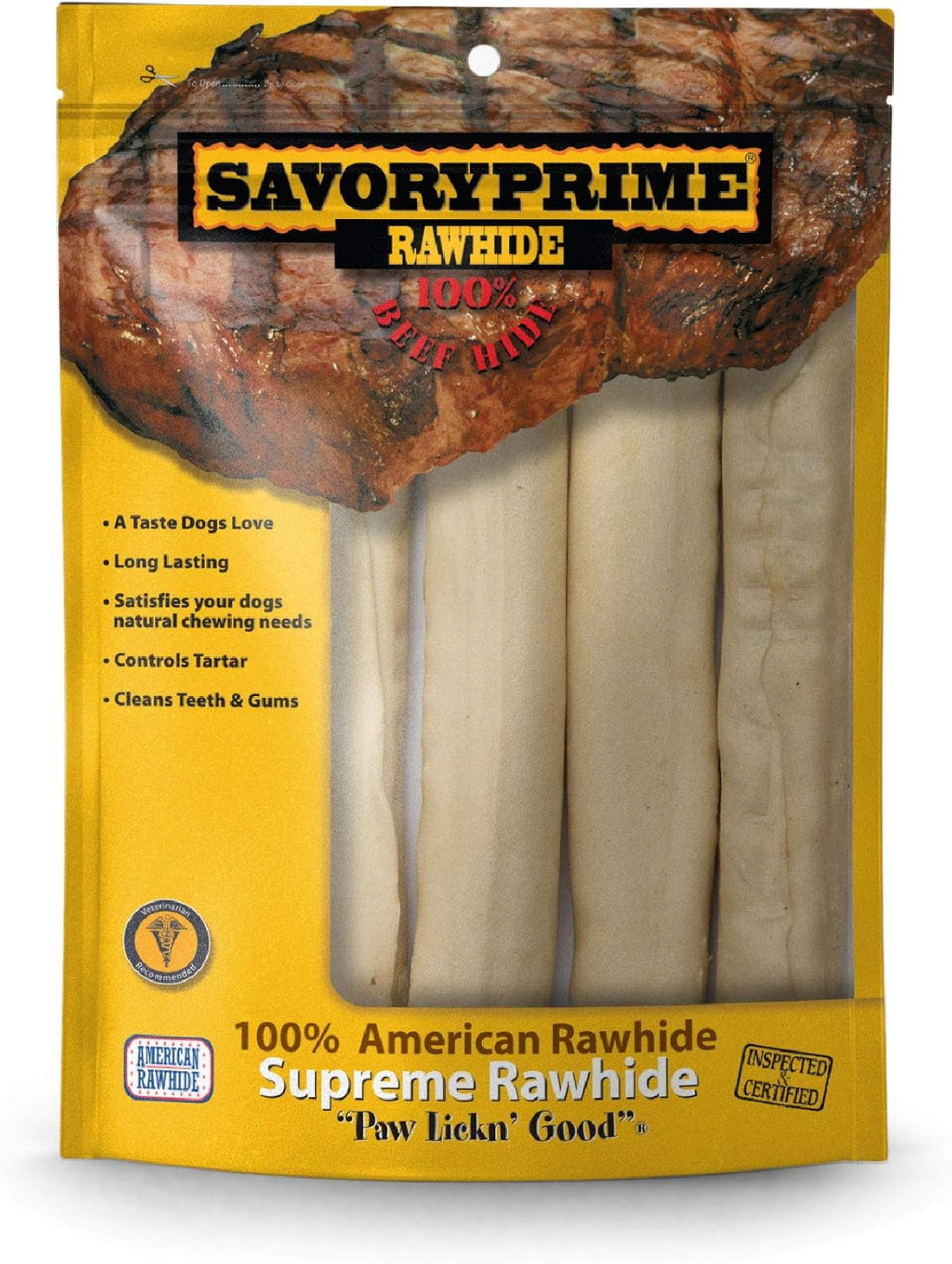 Savory Prime 10-Inch Supreme Retriever Roll White, 8-Pack (992)