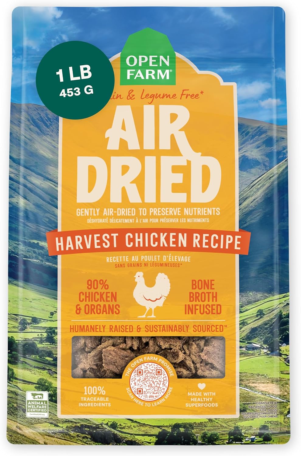 Open Farm Air Dried Dog Food, Grain-Free Harvest Chicken Recipe
