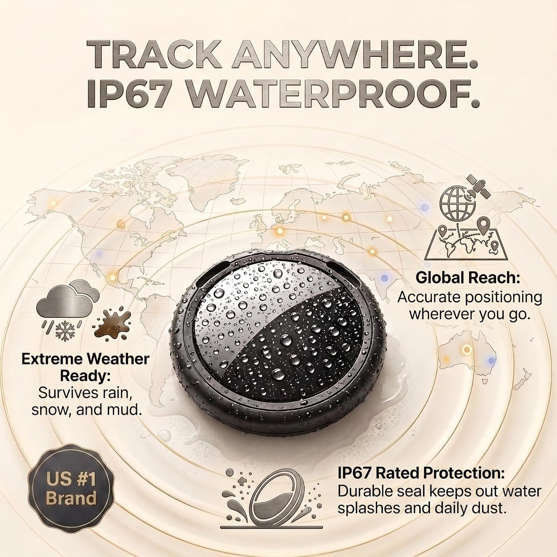 2 Pack Magnetic GPS Tracker for Vehicles for Apple Find My iOS Only