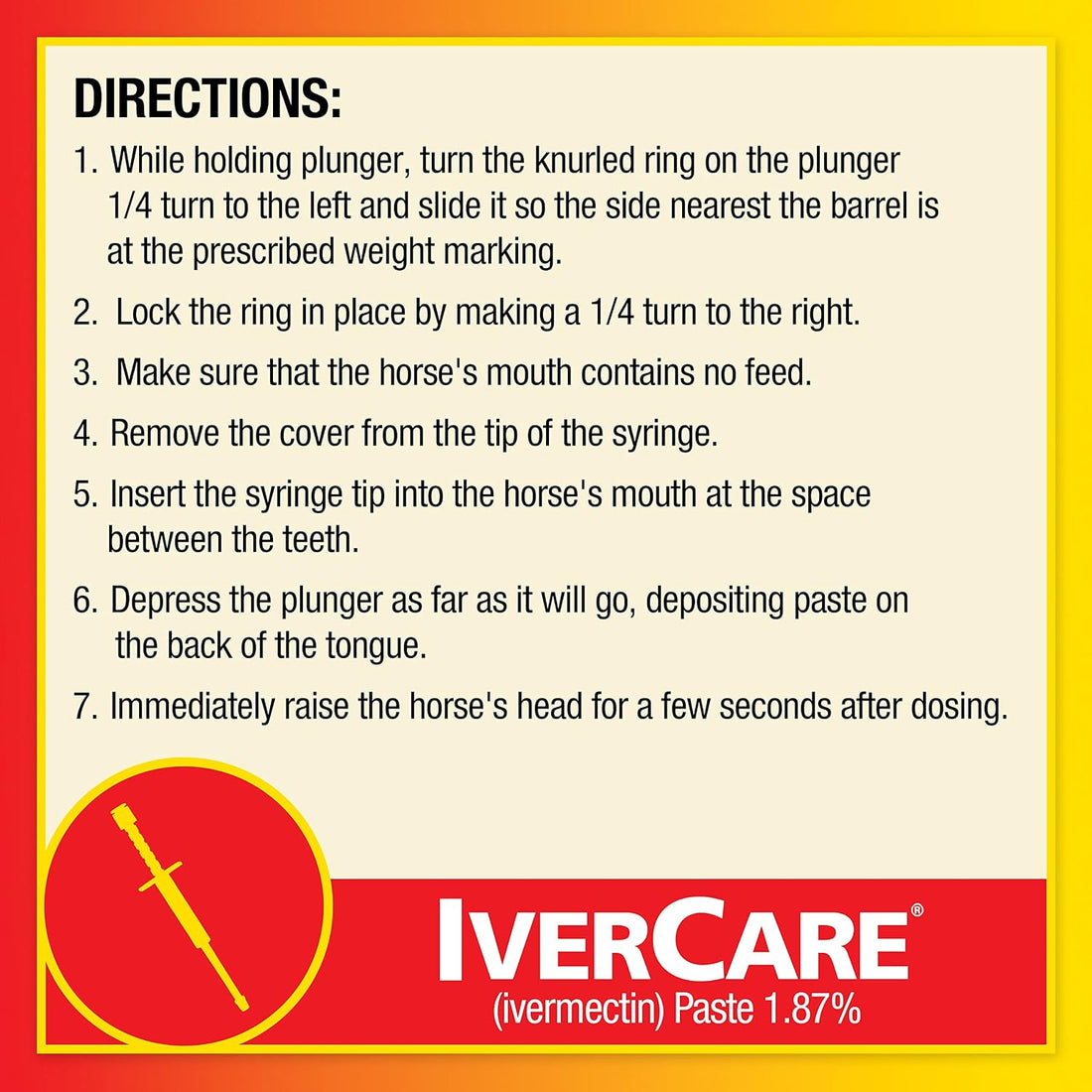 Farnam IverCare Ivermectin Horse Paste Apple Flavor 1.87%