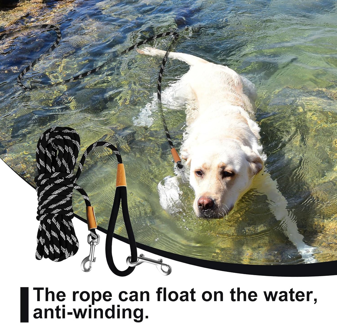 Long Dog Leash Reflective Rope Training Lead 15ft 30ft 50ft Check Cord