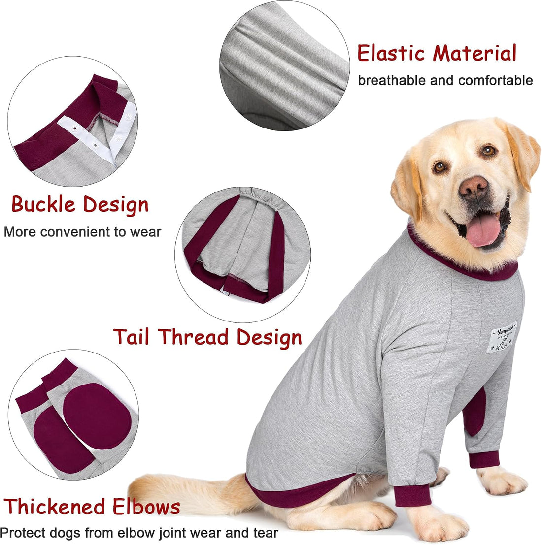 Dog Shirts Elbow Protector Front Legs