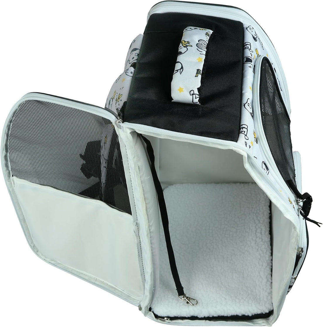 Peanuts Backpack 16" Snoopy & Woodstock Mesh Pet Carrier Bag Outdoor