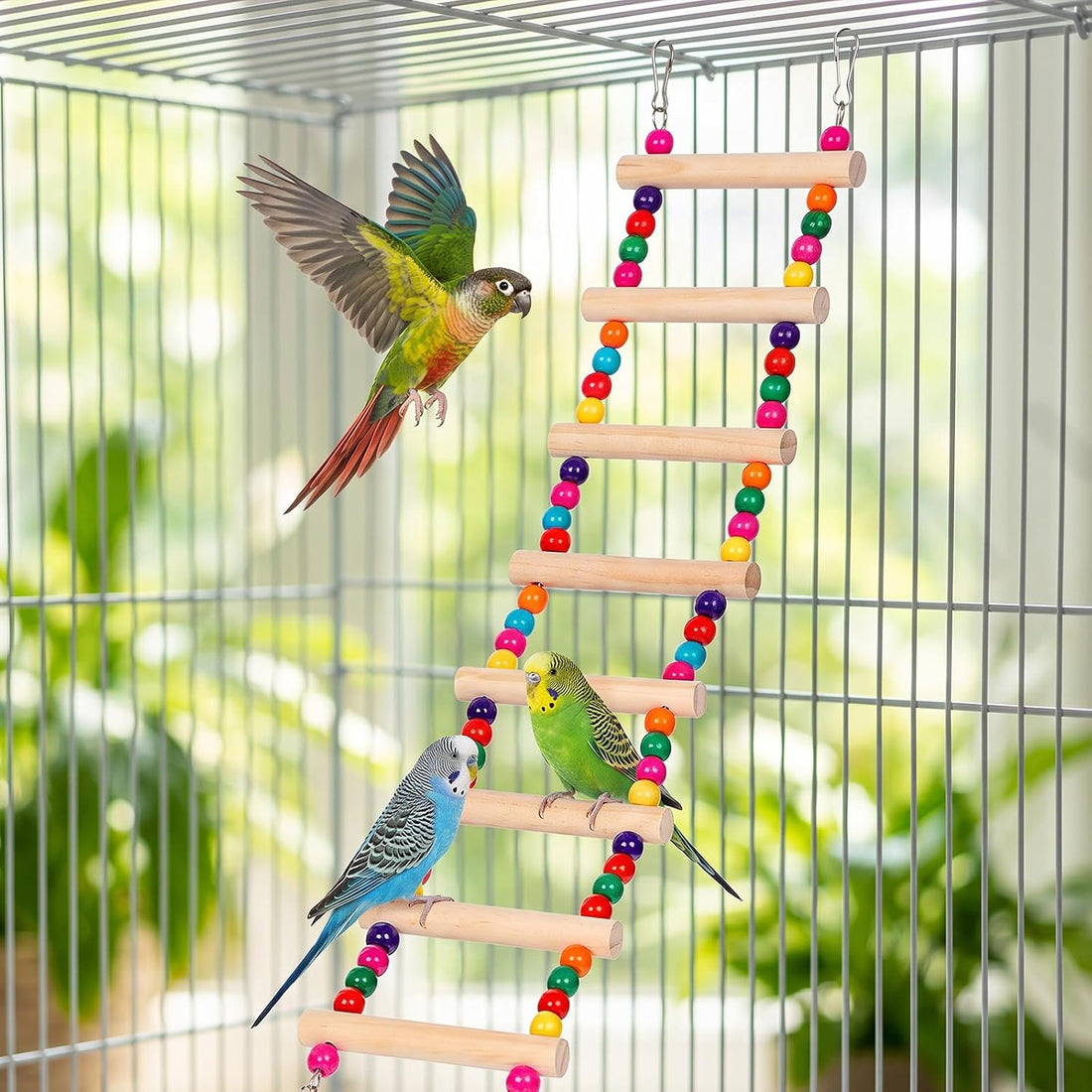 Bird Cage Ladder 17.7 x 3.93 in Climbing & Swing Toys Parakeets Cage