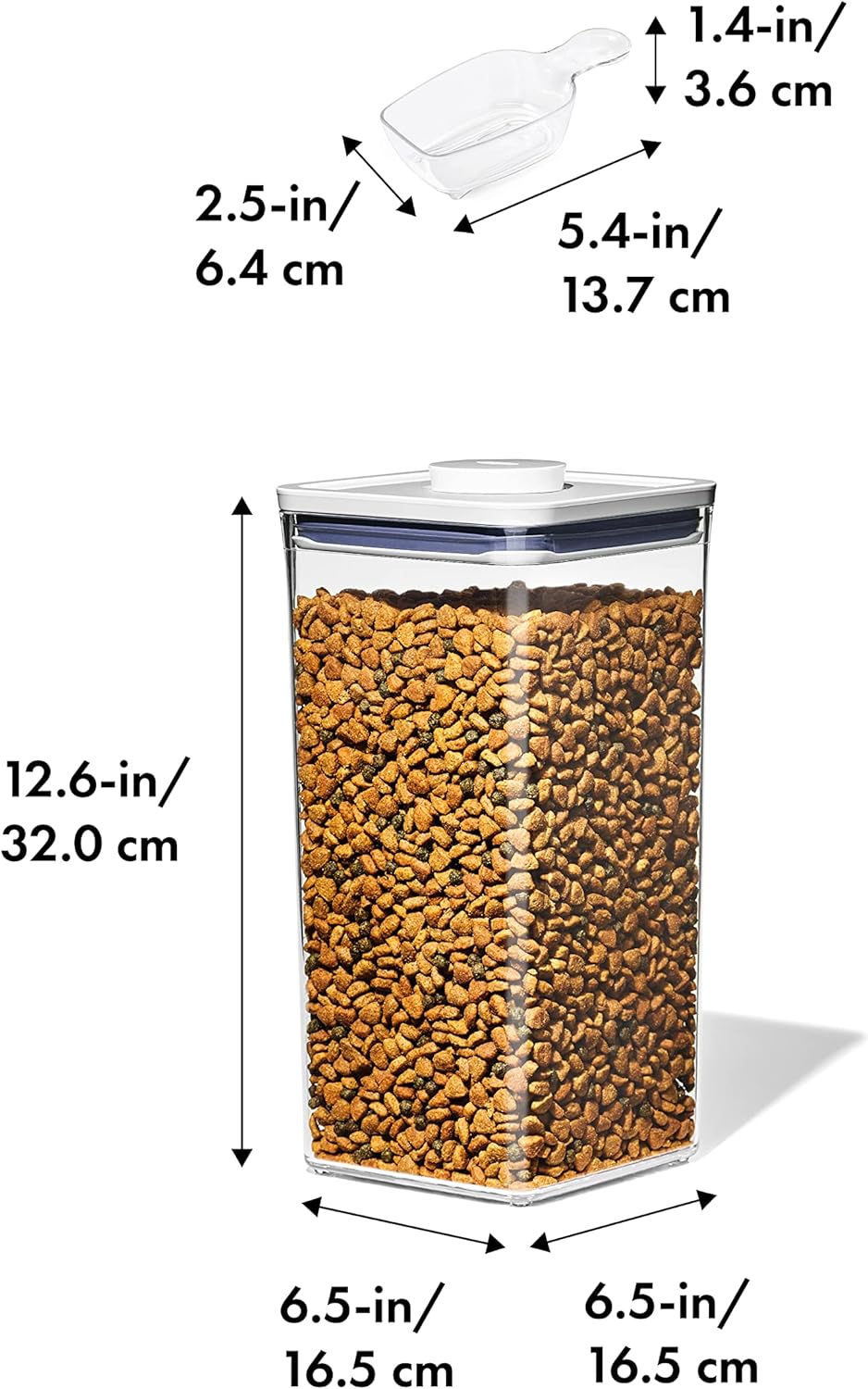 OXO Good Grips Pet POP Container – 6.0 Qt/5.7 L with Half Scoop