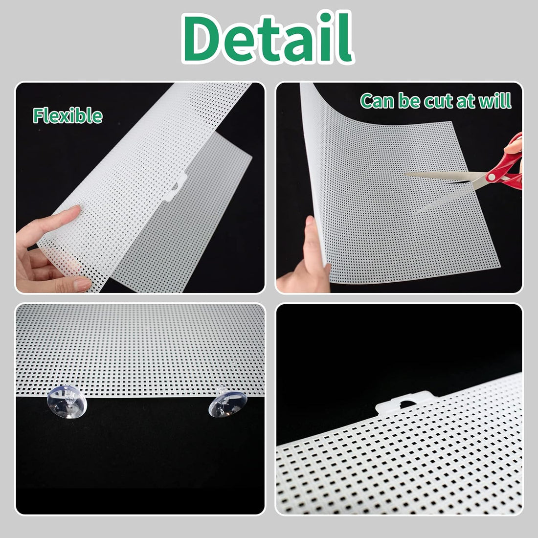 2 Pack Fish Tank Divider, Plastic Grid Cuttable Grid Plate Fish