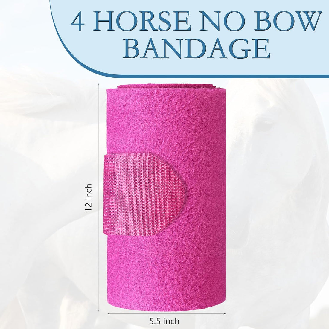 Set of 4 Horse No Bow Bandage 3D Contoured Standing Wrap Bandages