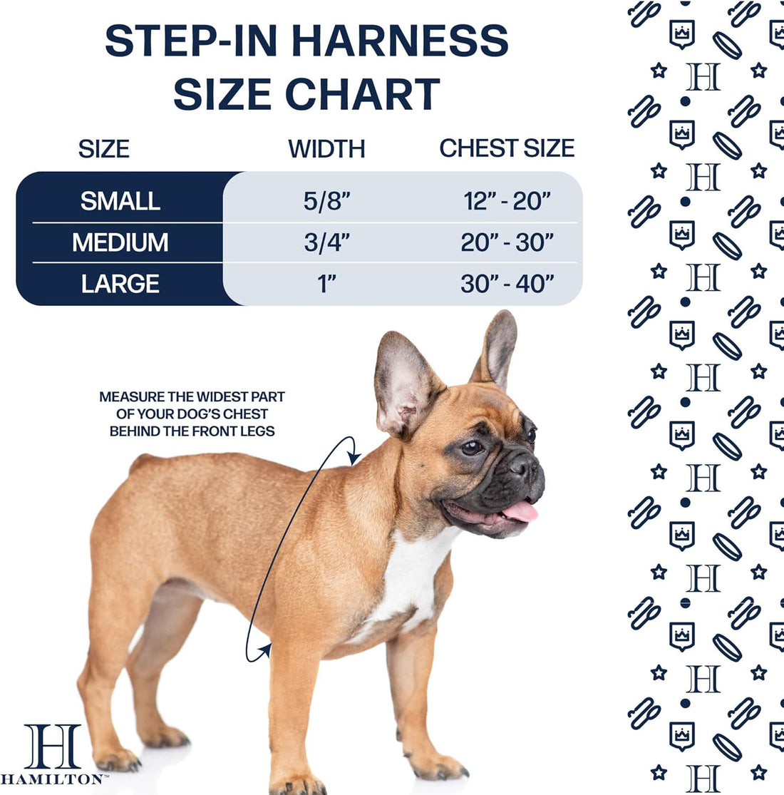 Hamilton Adjustable Nylon Dog Harness, Small 5/8" x 12-20"