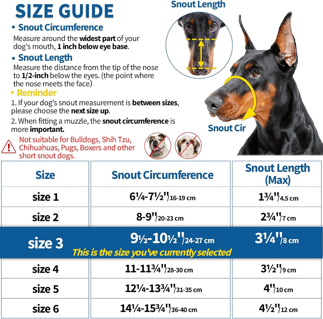 BARKLESS Dog Muzzle, Basket Muzzle Anti Biting Chewing for Medium