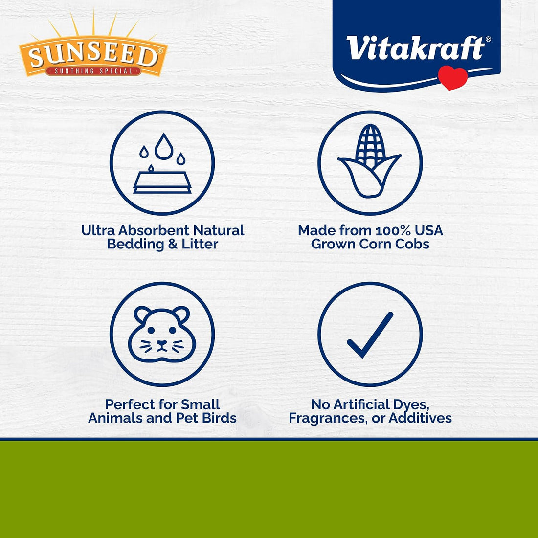 VitaKraft Sunseed Natural Corn Cob Bedding and Litter for Bird 350 cu