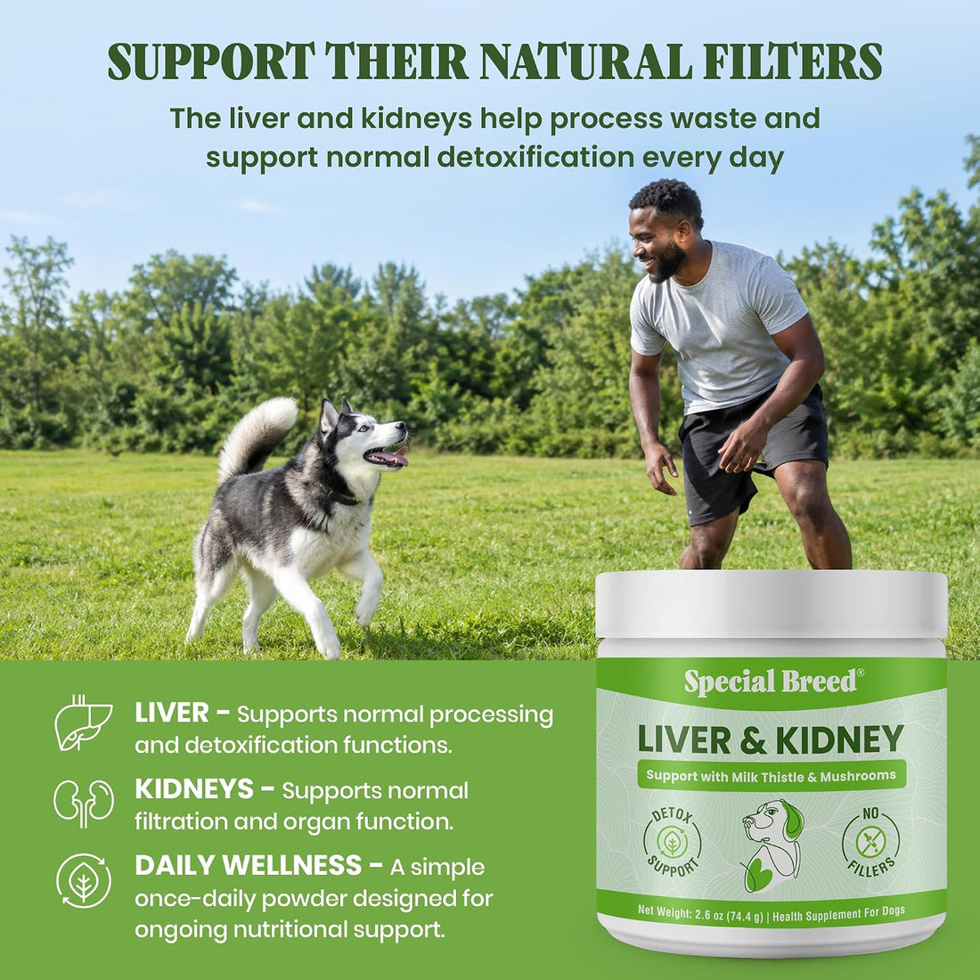 Special Breed Liver & Kidney Support for Dogs - Milk Thistle Support