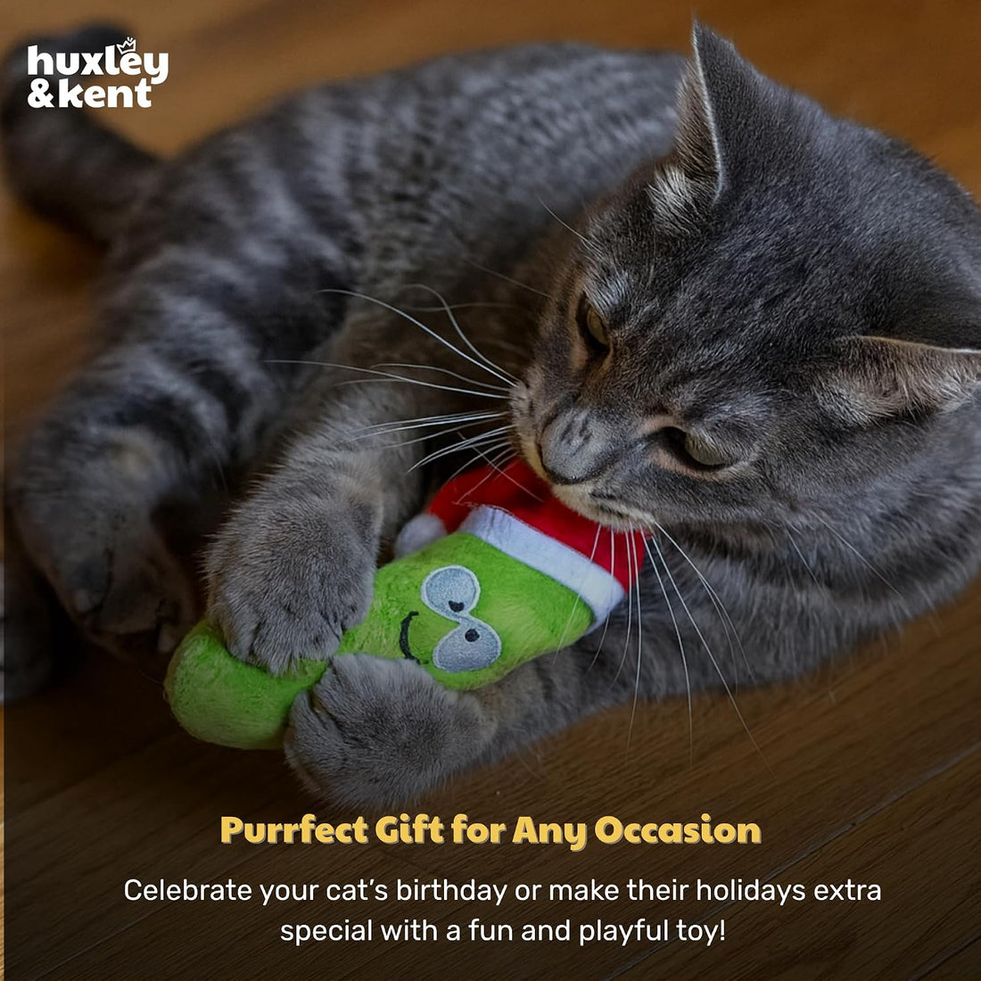 Huxley & Kent Plush Cat Toy - Holiday Interactive Catnip Toy for Cats