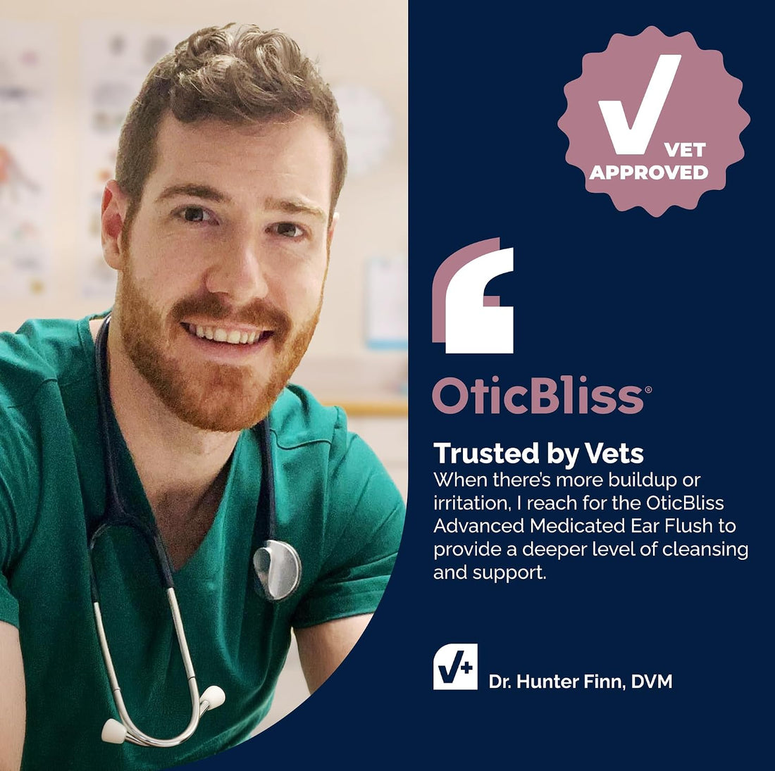 Vetnique Oticbliss Dog Ear Infection Treatment Flush & Ear Cleaner