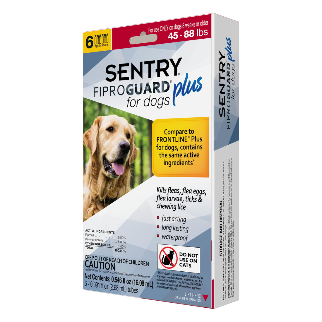Sentry Fiproguard Plus for Dogs, Flea and Tick Prevention for Dogs