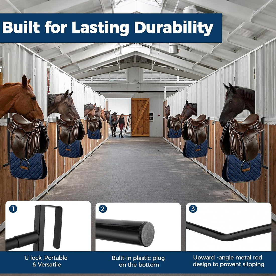 2 Pack Portable Saddle Rack,Heavy Duty Removable Saddle Rack Stand