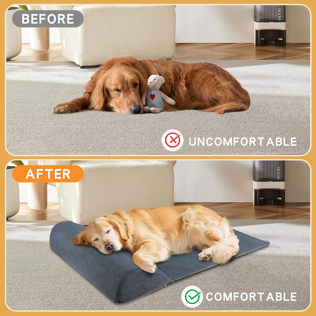 Dog Bolster Pillow for Large Dog