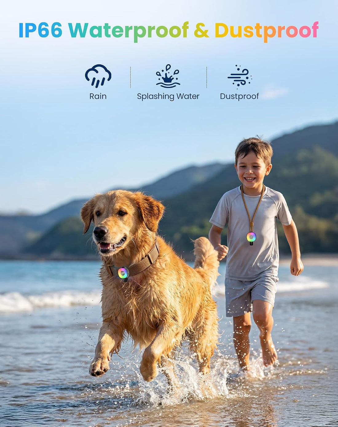 Zellar 2-in-1 Dog Tracker GPS with LED Light