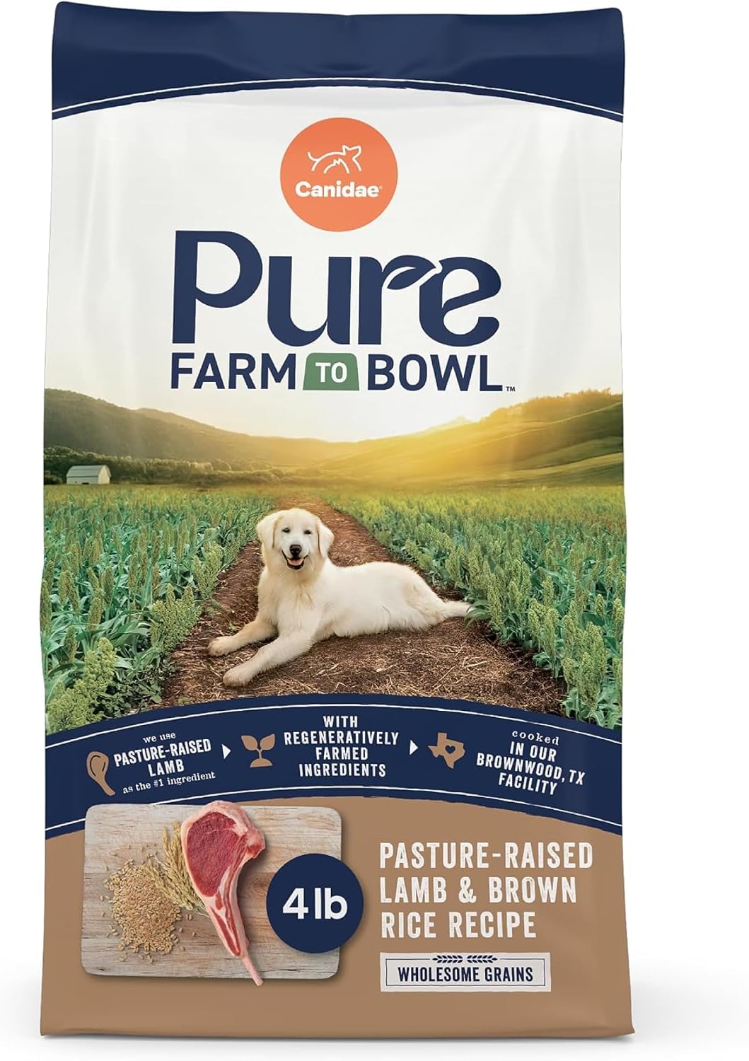 CANIDAE Pure Farm to Bowl Dog Food, Wild-Caught Salmon & Barley, 22 lb