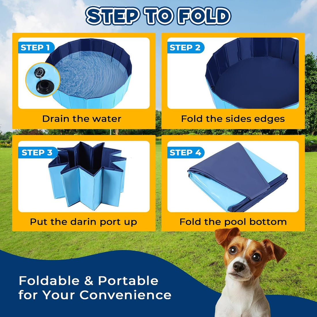 Whelping Pen for Dog, 31.5" D x 8" H Foldable Swimming Pool