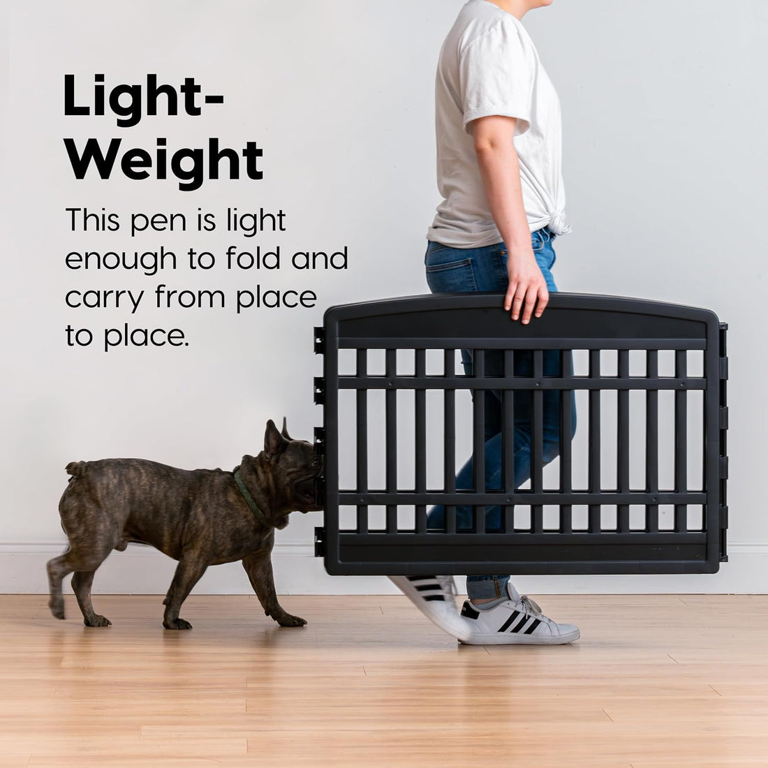 IRIS USA Dog Playpen 24" 4-Panel Puppy Playpen, 35 x 35 x 24
