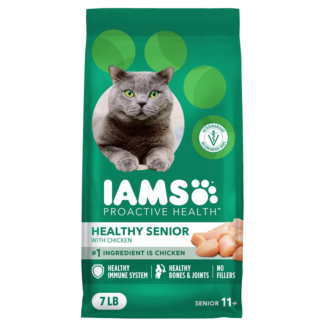 IAMS Proactive Health Senior Dry Cat Food, Cat Food Dry Chicken Recipe
