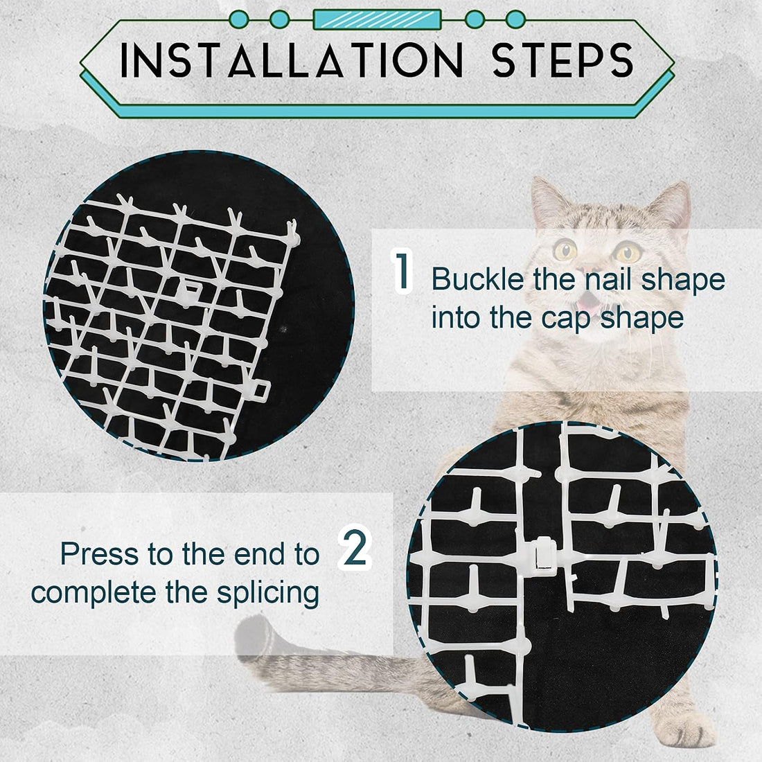 Zopeal 13ft Cat Deterrent Mat, Soft Spikes