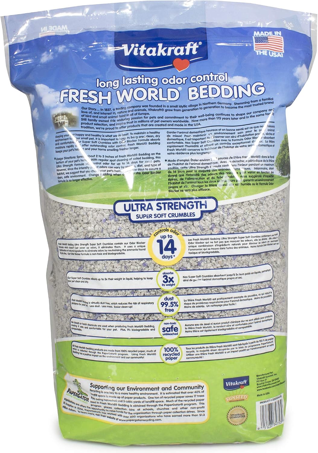 Vitakraft Fresh World Small Animal Bedding - Ultra Strength