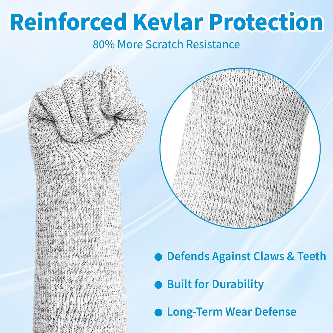 Pet Handling Gloves - Extra Long Cat Grooming Arm Sleeves