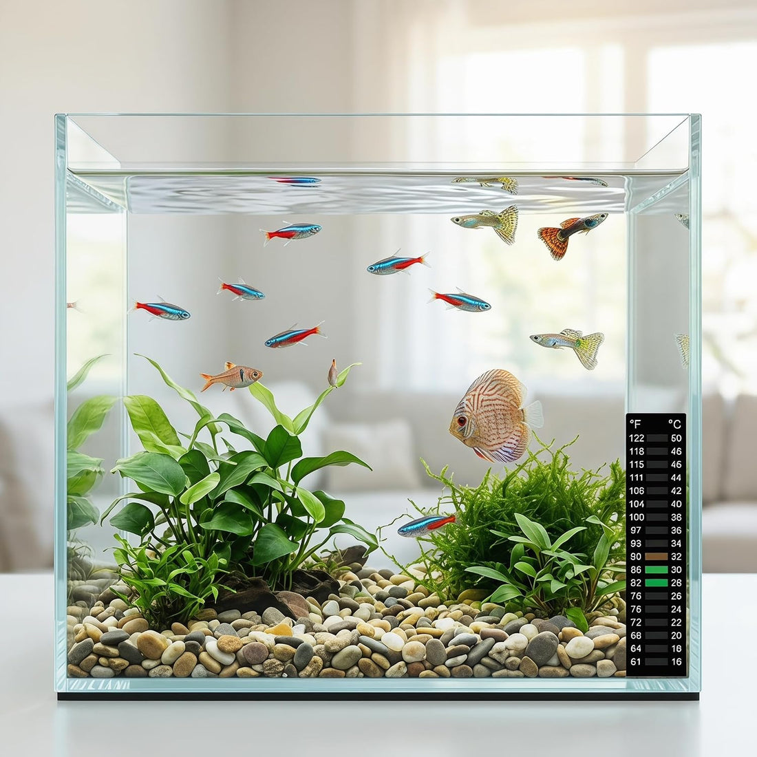 8 Pack Aquarium Thermometer Strips