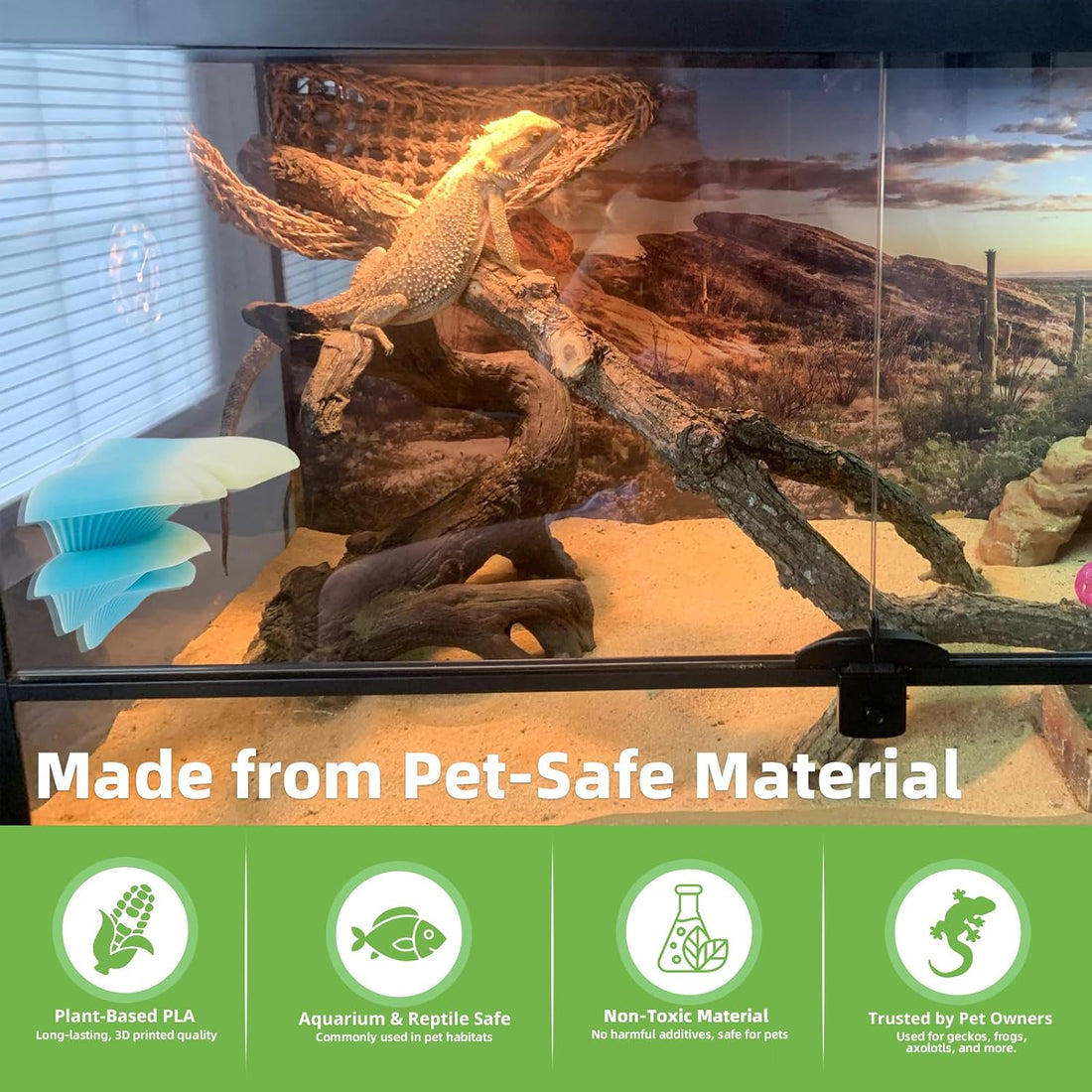 Westant Mushroom Decor for Reptile Tank, Forest, Trio