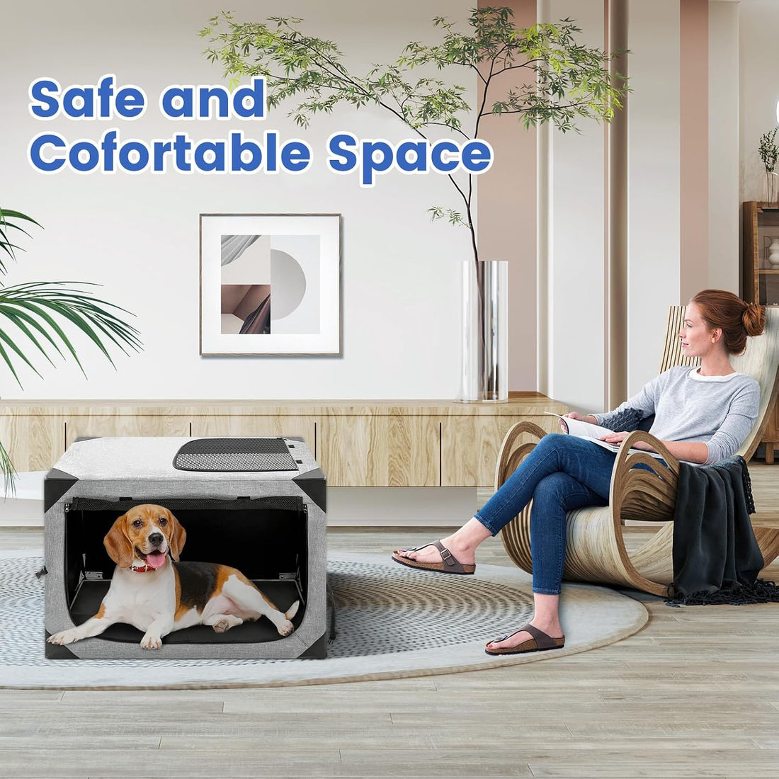 Dog Crate,36x25x25 Inch Large Dog Crate for Large or Medium Dogs