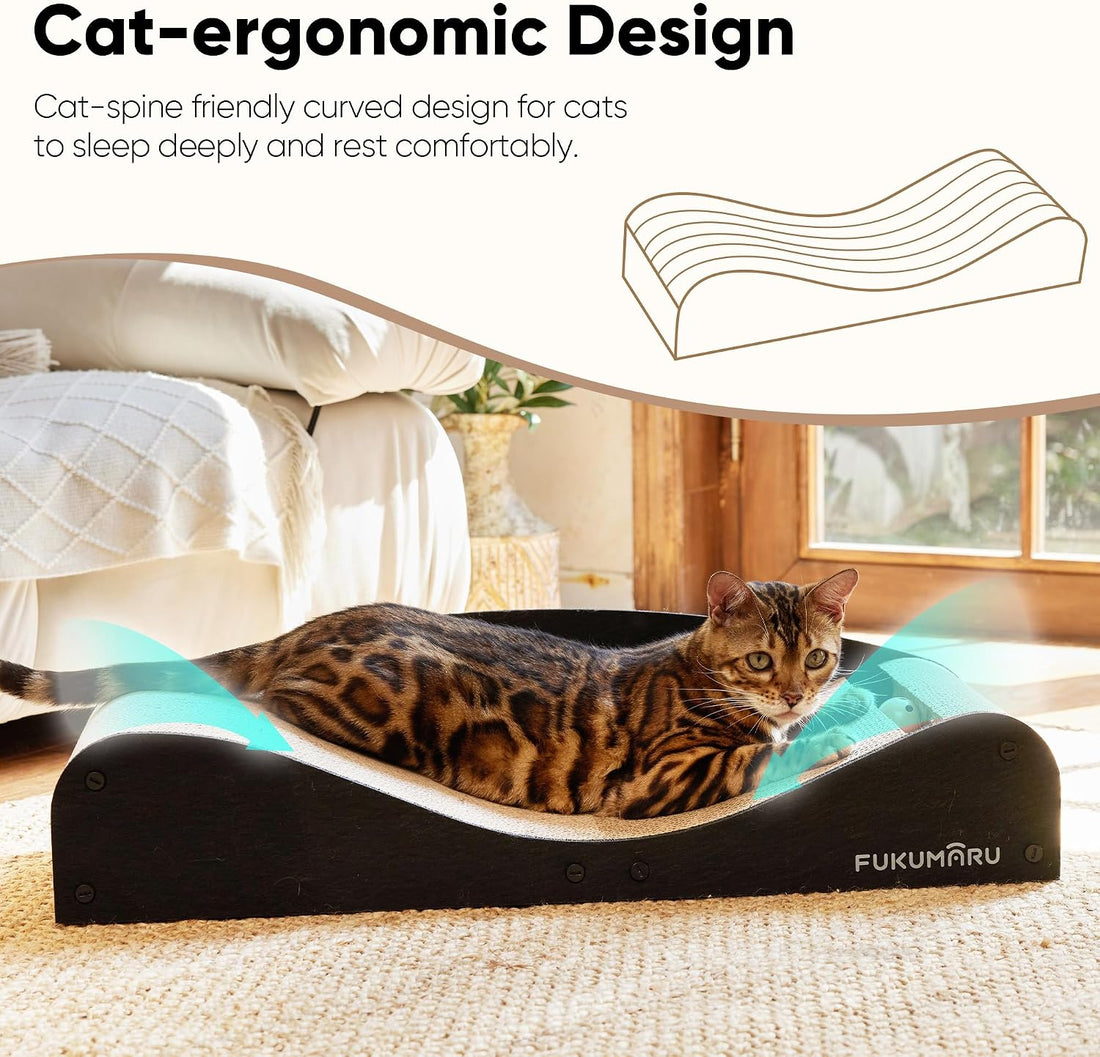 FUKUMARU Cardboard Cat Scratcher Bed