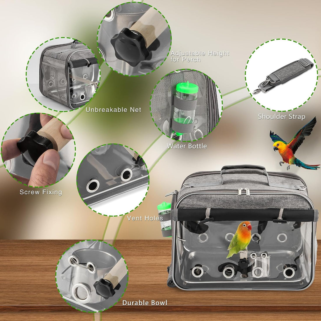 Suertree Bird Carrier Airline Approved