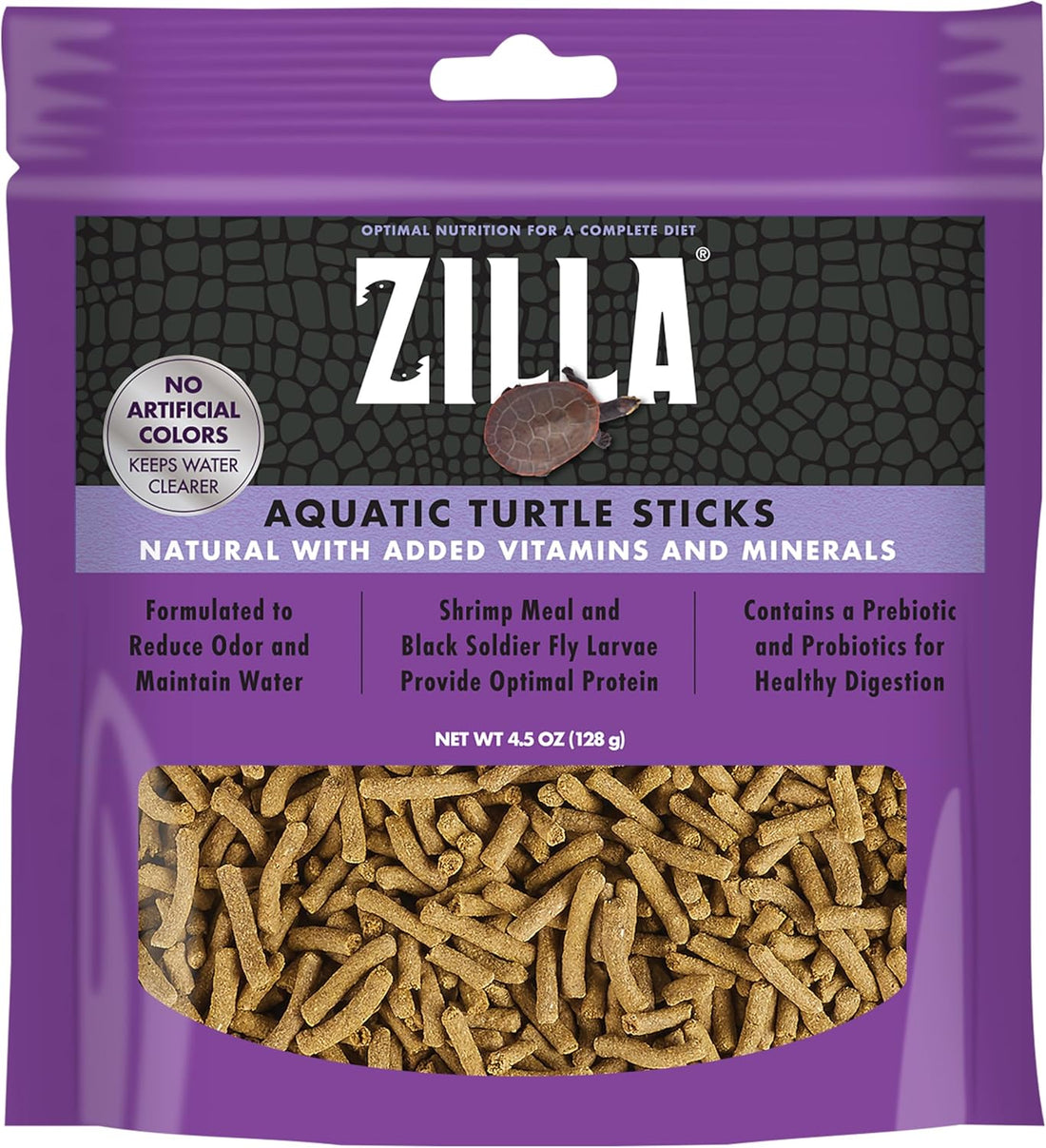 Zilla Pet Aquatic Turtle Sticks, Floating Turtle Food, 4.5 Oz