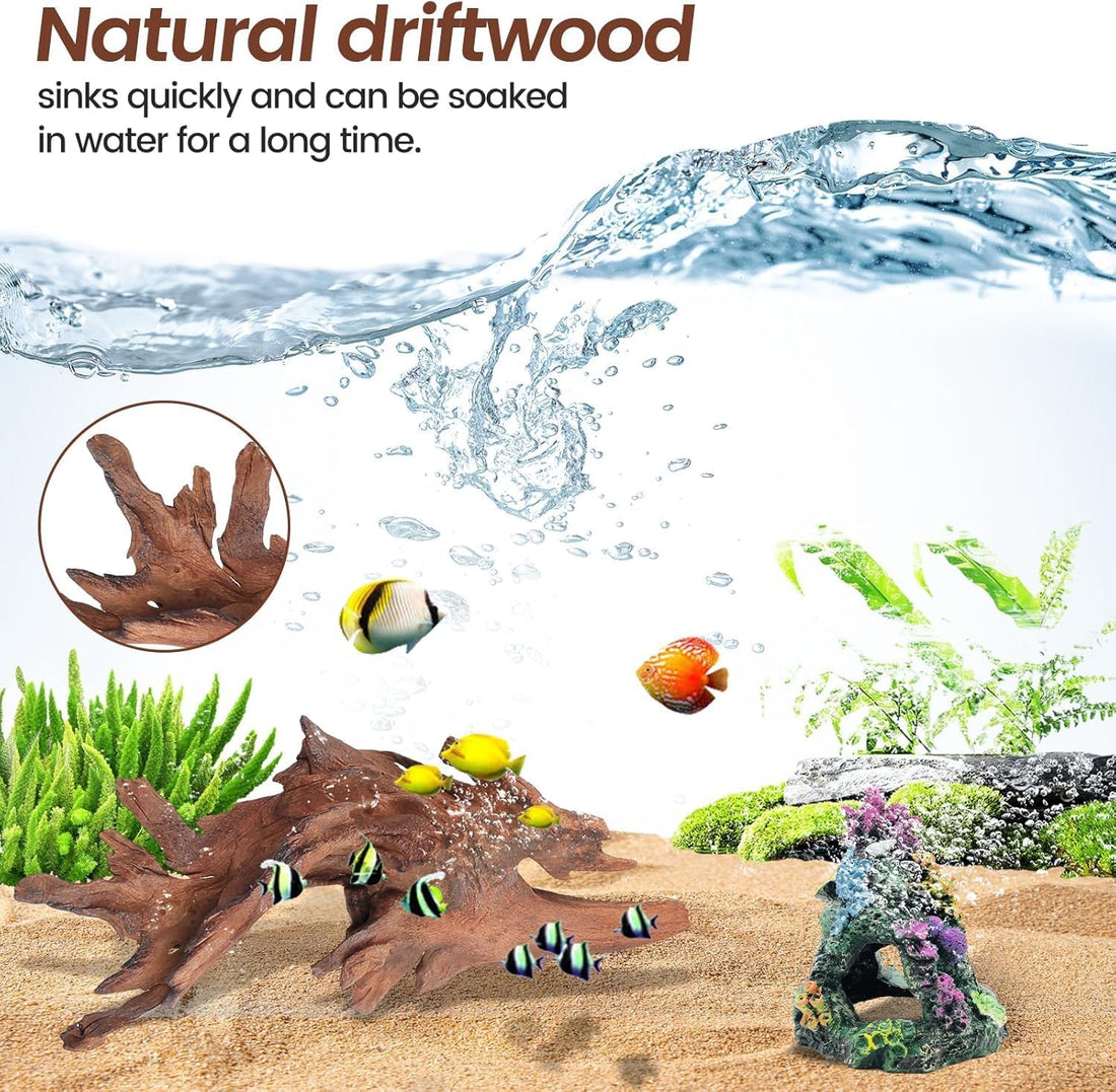 Natural Aquarium Driftwood Fish Tank Decorations Reptile Decor