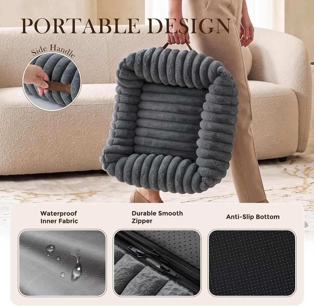 ZOMISIA Orthopedic Large Cat Bed with Removable Washable Cover