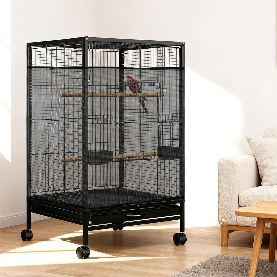 LIQWEI 1 Pc Large Bird Cage Seed Cather