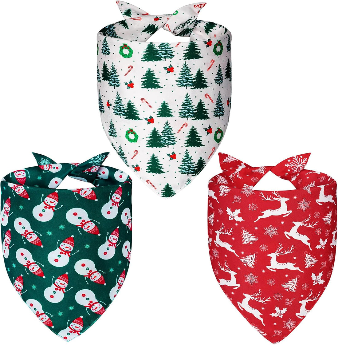 Halloween Dog Bandanas Large 3PCS, 6 Pattern Fall Scarf for Boy Girl