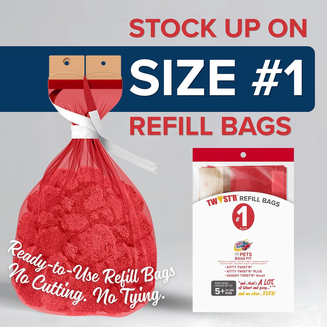Red Rocket Kitty Twist'R Plus Cat Litter Disposal System
