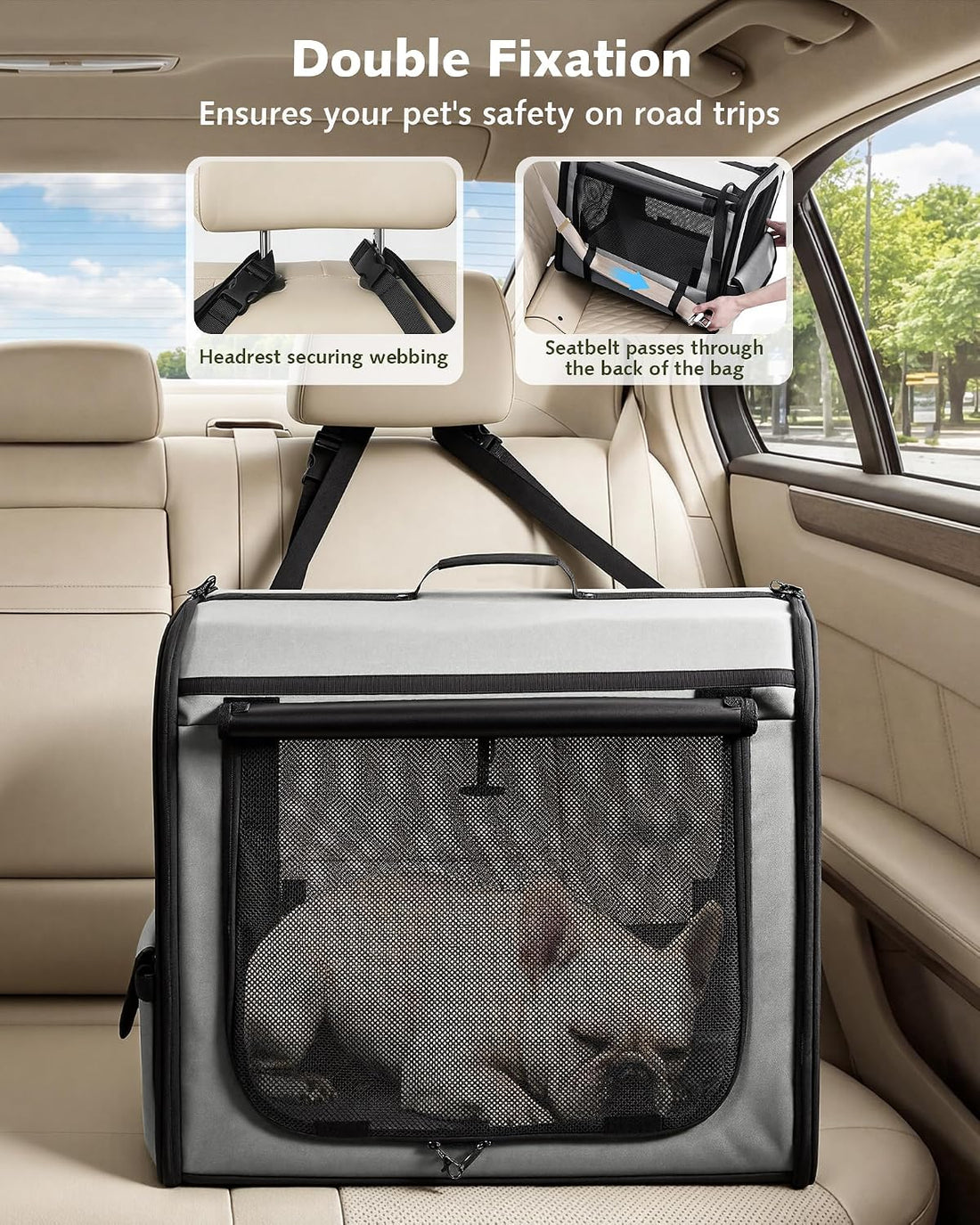 Dog Car Carrier Light Weight 24×17.7×20.5in