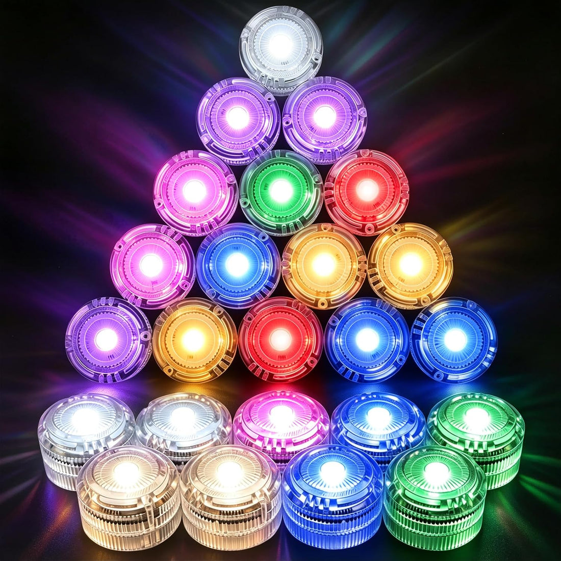 HL Submersible LED Lights,Warm White Mini LED Tea Light,150 Hour