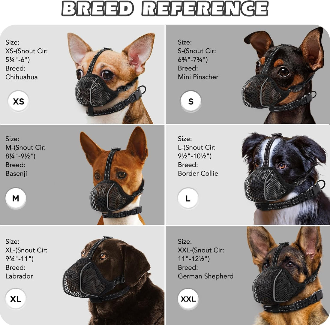 Dog Muzzle,Mesh Soft Muzzle for Small Medium Large Sized Dogs