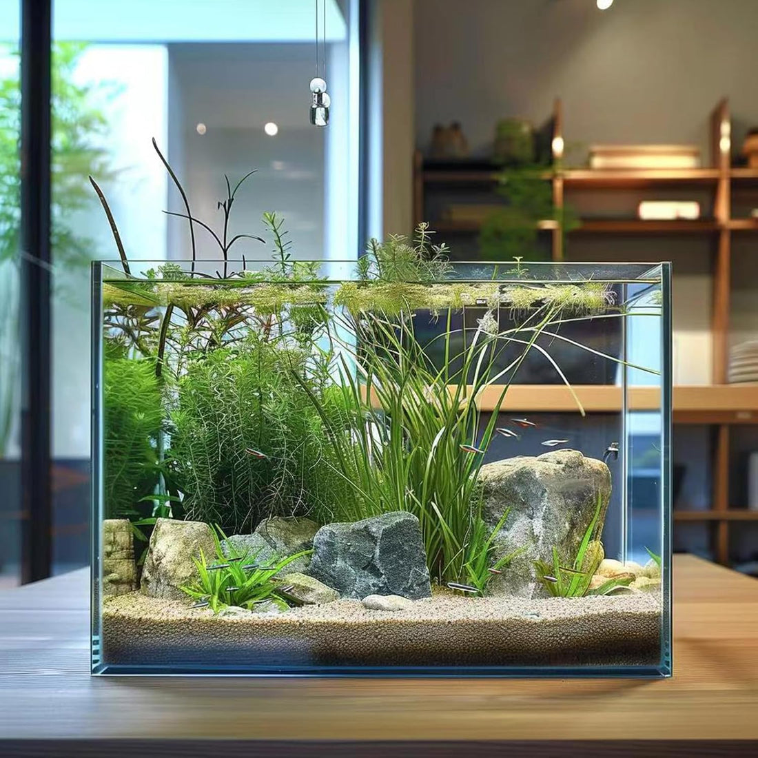 Vimvins 3 Gallon Glass Fish Tank