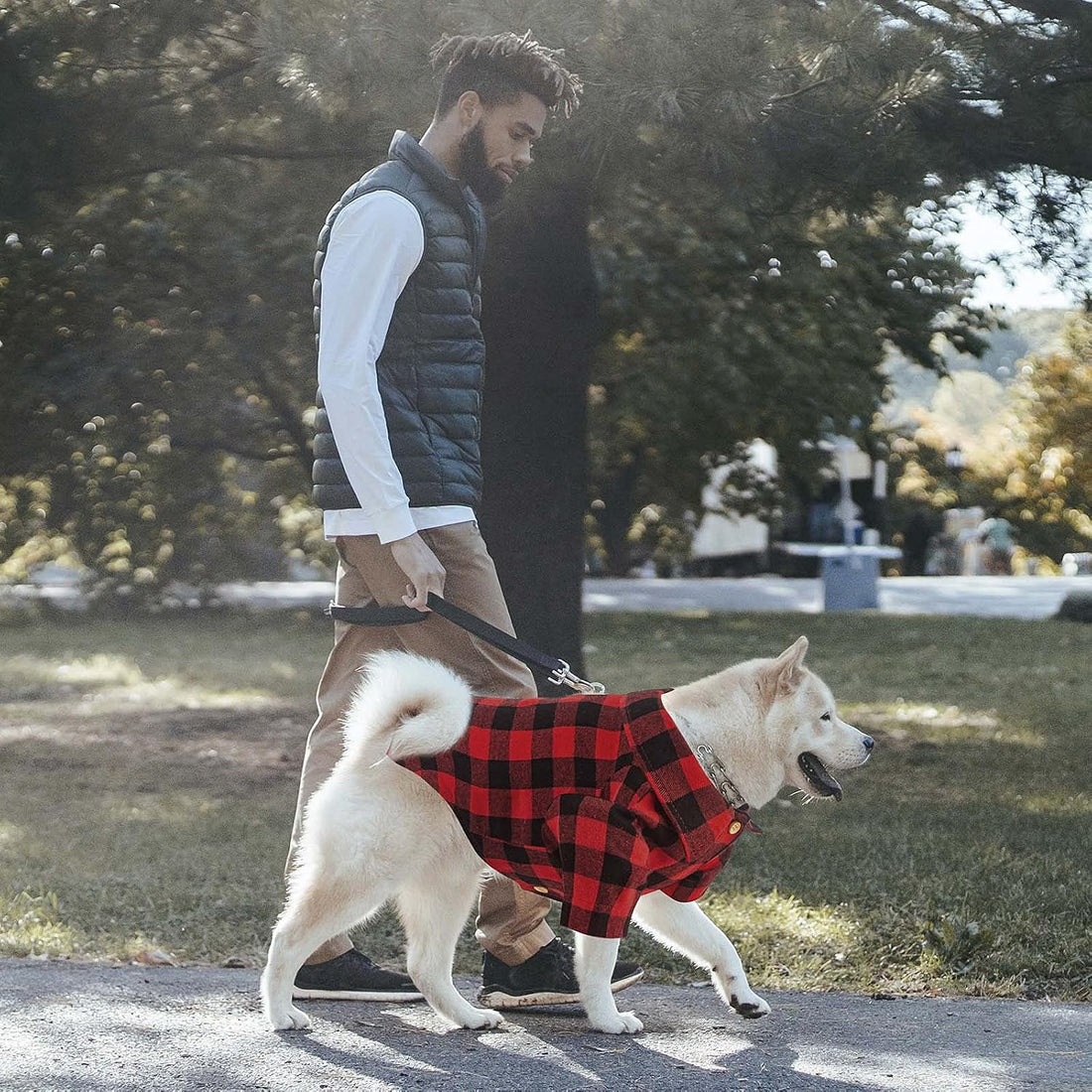 Plaid Dog Shirt Red Buffalo Dog Outfit Soft Casual Pet Clothes