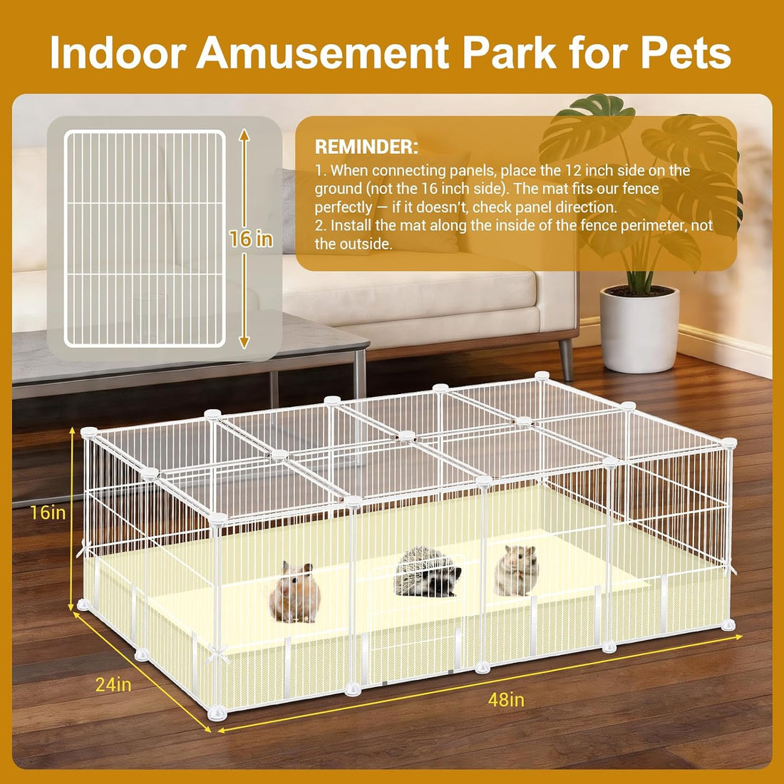 VISCOO 20 Panels Guinea Pig Cages
