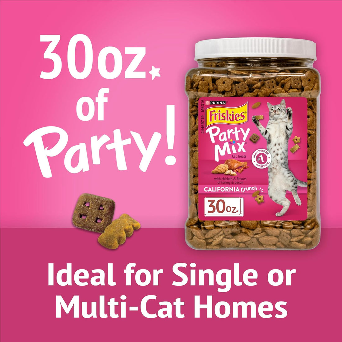 Purina Friskies Party Mix California Crunch with Chicken and Flavors