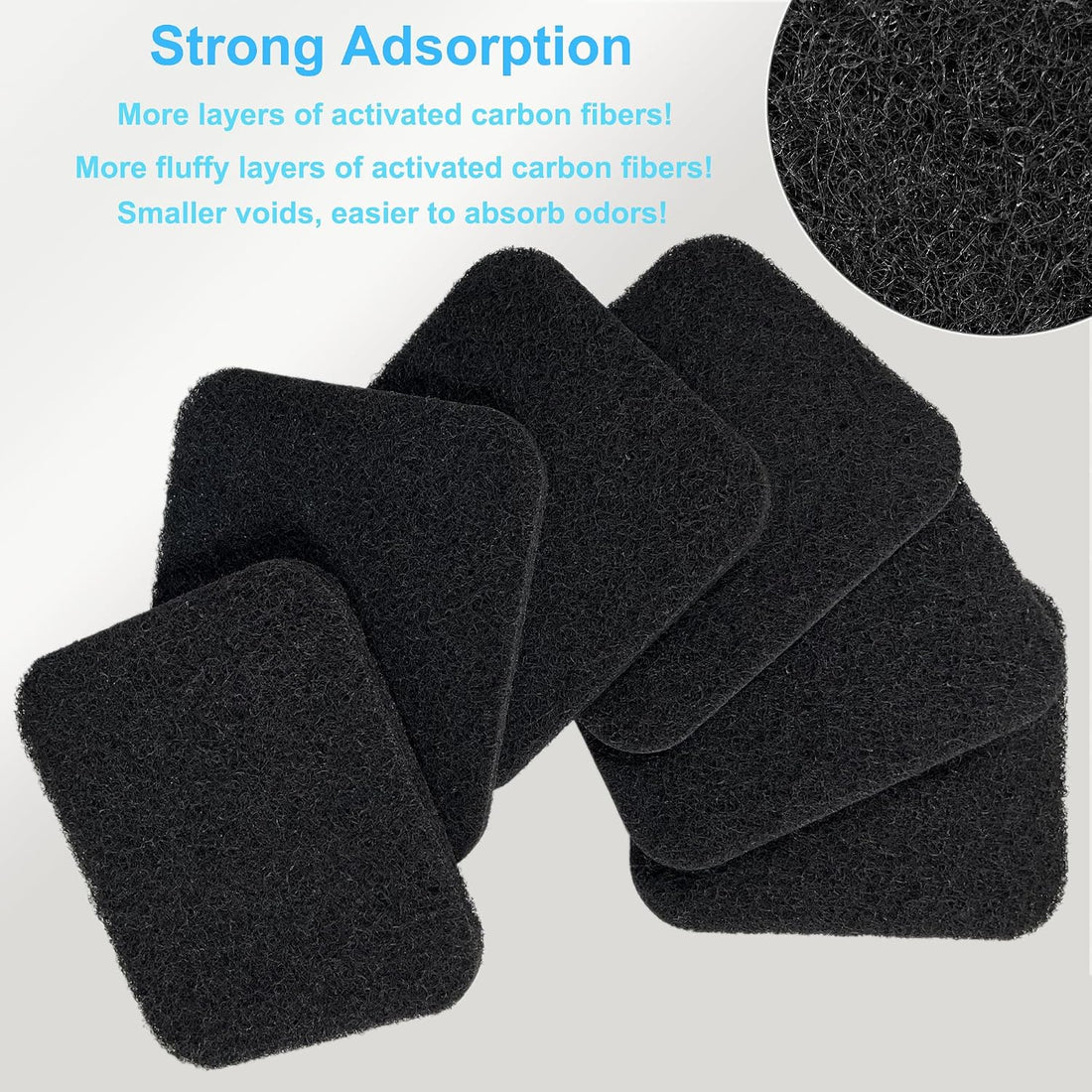 PurifyLogix 6PCS Activated Charcoal Filters for Litter Genie Standard